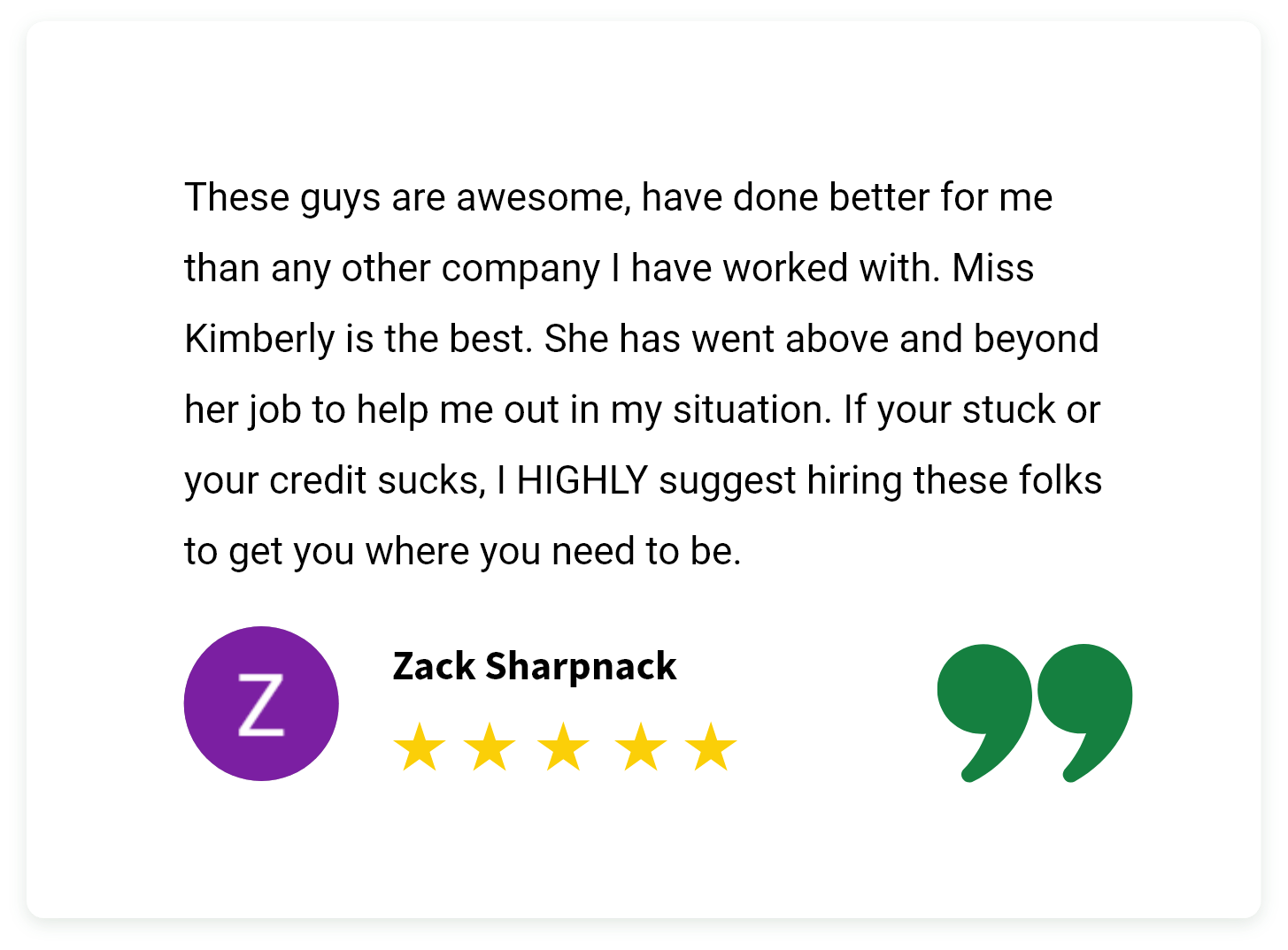 Review from Zack Sharpnack