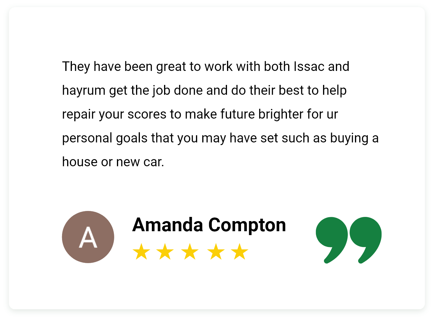 Review from Amanda Compton